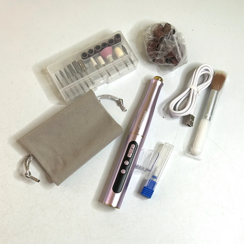 Violet Rechargeable Cordless Electric Nail Drill Set